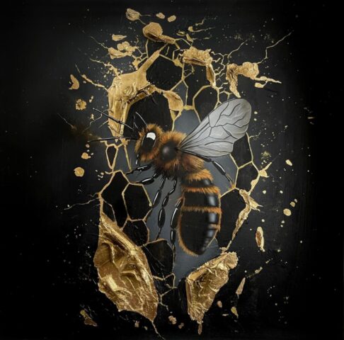 Bee 1 - mixed technique - Melanie Hill