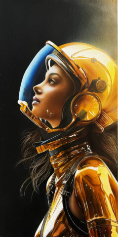 Dreams - Airbrush & Acryl on Canvas - 30x60 cm - Melanie Hill